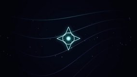 Glowing geometric star shape animation with floating particles background - Powered by Shutterstock - Get 15% off with code: PIKWIZARD15