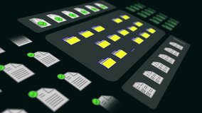 File data transfer and document management system showing AI database storage, cloud server security, machine learning processing, automated workflow, and futuristic cyberspace interface - Powered by Shutterstock - Get 15% off with code: PIKWIZARD15