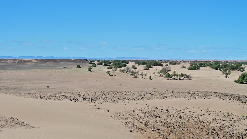 Panoramic view of the Sahara desert near M