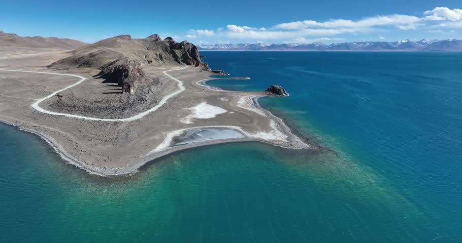  Landscape in high altitude lakeside in tibet, China