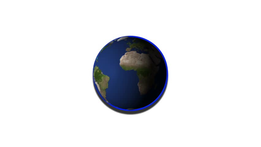 Earth Globe Showing North and South America on White Background planet world