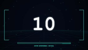 Digital Countdown Timer with Binary Code Background and System Warning - Powered by Shutterstock - Get 15% off with code: PIKWIZARD15