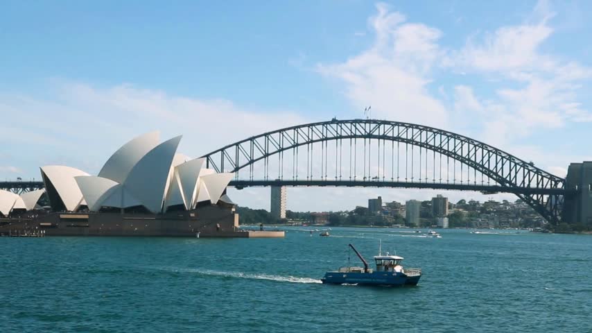 4K Cinematic View of Sydney Opera House Australia
