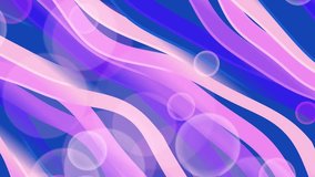 Bright abstract animation with flowing purple, blue, and pink ribbon waves, soft bokeh circles, and smooth diagonal motion for music visuals, event screens, playful edits, and modern backgrounds - Powered by Shutterstock - Get 15% off with code: PIKWIZARD15