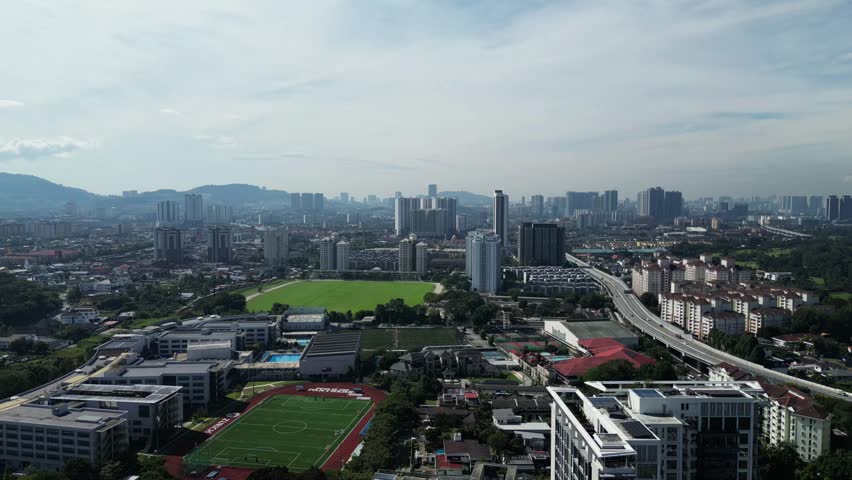 Urban cityscape in the Jalan Ampang area of Kuala Lumpur