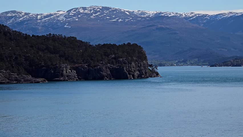 A large fjord in the sea. Norway, May 2026