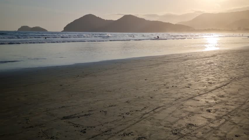 Sunset in the Baleia beach, Sao Sebastiao, Sao Paulo, Brazil