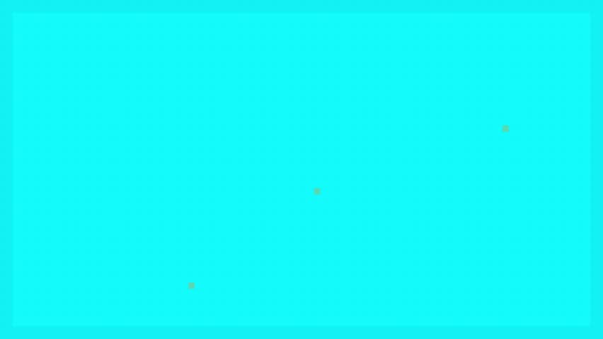 bright orange pixel art grid on cyan background.