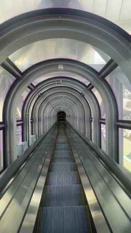 Escalator Tunnel Inside Umeda Sky Building in Osaka Japan