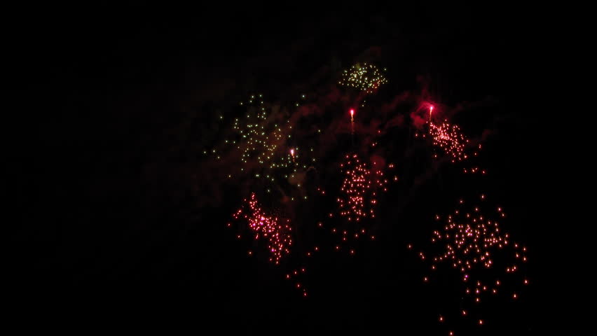 Fireworks display in the night sky on American Independence Day