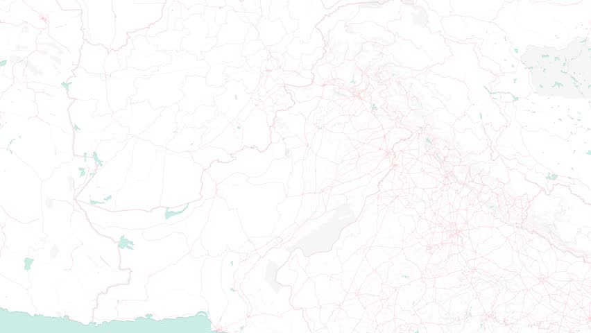 An airplane traveling from Pakistan to the United Arab Emirates on a world map