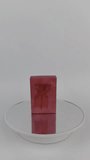 Slim red textured jewelry gift box with a red satin bow rotating counter-clockwise on a mirror platform. Minimalist white background for elegant luxury product display. - Powered by Shutterstock - Get 15% off with code: PIKWIZARD15