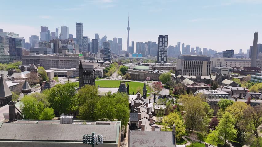 Drone aerial view flying forward over King