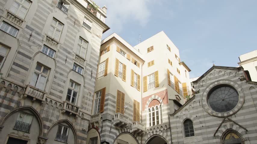 Historic Buildings and Church Architecture in Genoa Italy