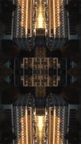 mirrored fractal cityscape skyline with symmetrical skyscraper geometry, abstract urban city architecture pattern with futuristic kaleidoscope reflection effect, technology background vertical video - Powered by Shutterstock - Get 15% off with code: PIKWIZARD15