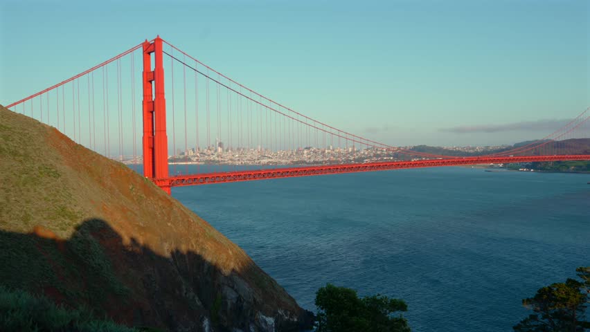 Golden Gate Bridge over San Francisco Bay in Evening Light