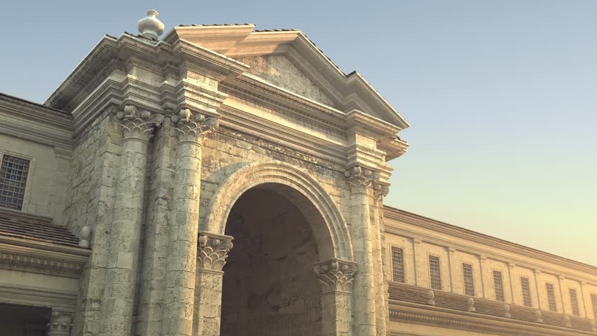 Greek Roman Triumphal Arc Palace Government Building Rt0505