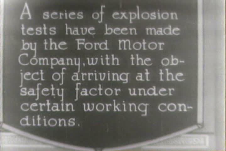 1920s - Factory safety experiments in 1925.