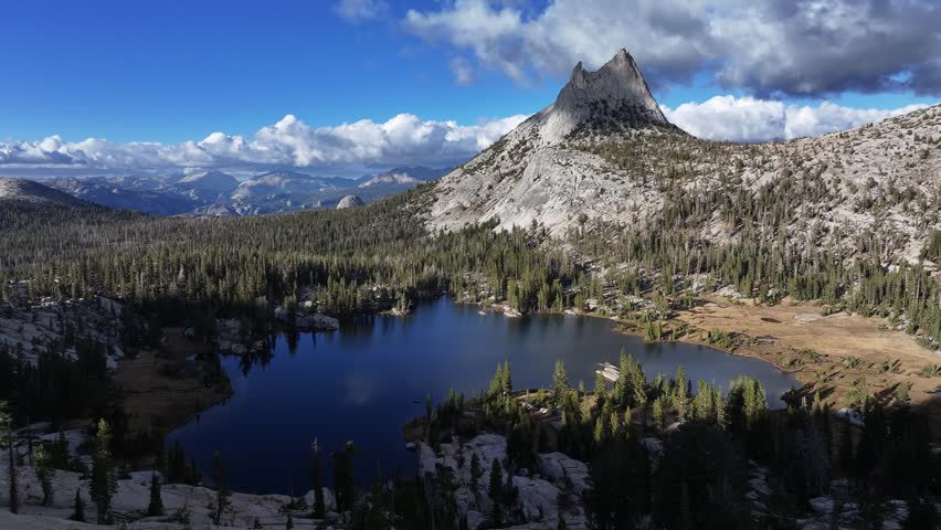 aerial view of natural landscape of yosemite national park,CA,United States