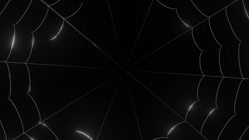 Spider Web Tunnel Rotation Creepy Halloween Motion Background. 4K