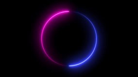 Neon glowing circle loading animation with pink and blue light trails on black background, ring - Powered by Shutterstock - Get 15% off with code: PIKWIZARD15