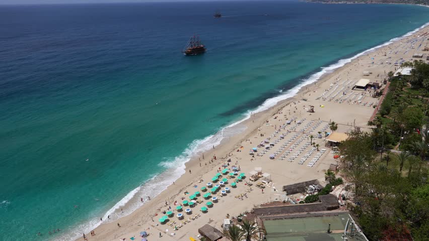 Cleopatra Beach and Pirate Cruise Boat in Alanya