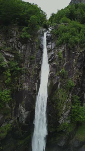 Waterfall in the swiss mountains