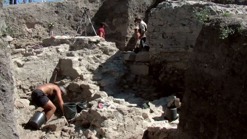 ISACCEA, ROMANIA - AUGUST 20/2010: Archeological excavations at Noviodunum