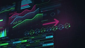 Stream of animated graphs and charts processing different kinds of data - Powered by Shutterstock - Get 15% off with code: PIKWIZARD15