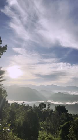 Misty Mountain Landscape at Sunrise