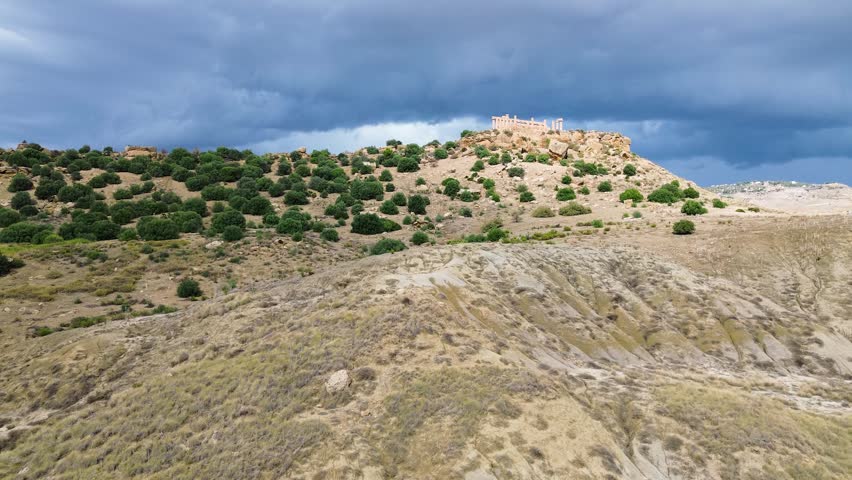 Agrigento valley with ancient greek ruins, Sicily island, Italy