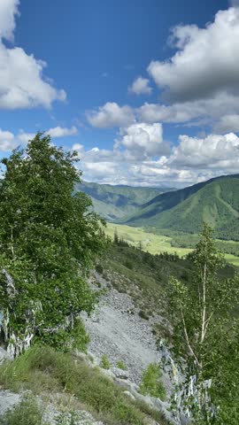 landscape mountains and clouds tour