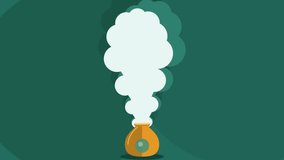 Animated Potion Bottle With Rising Smoke Rising on Green Background - Powered by Shutterstock - Get 15% off with code: PIKWIZARD15