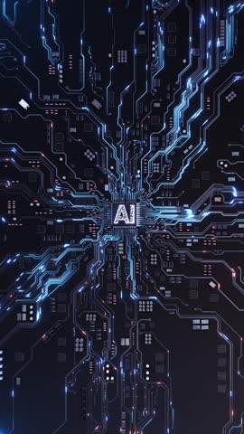 Circuit board background artificial. AI technology circuit board processor chip. Futuristic digital system machine learning data . circuit boards electronic components. AI deep learning AI technology.