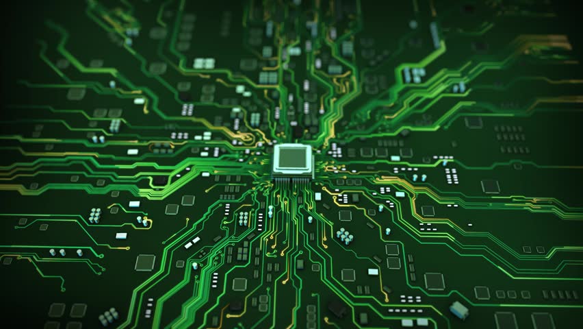 Motherboard CPU GPU Circuit Board Background circuit board. Digital technology. AI chip CPU circuit board technology cyber. Central computer processor CPU chip. PCB artificial intelligence processor