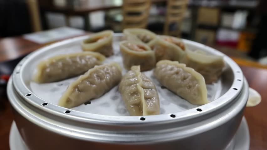 Close up of Dim Sum in the Korean restaurant Busan South Korea