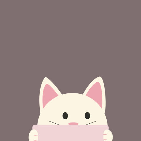 Square 1080x1080 animated cat character holding a blank sign for custom text. Looping motion with subtle gaze and head movement. Designed for use in digital messaging layouts, announcement graphics, and seasonal themed content.
