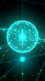 High-end high-speed analytical rotation displaying professional sports analytics on a technical tunnel grid visualization. Features a complex tech ball with data nodes and holographic wireframes. - Powered by Shutterstock - Get 15% off with code: PIKWIZARD15