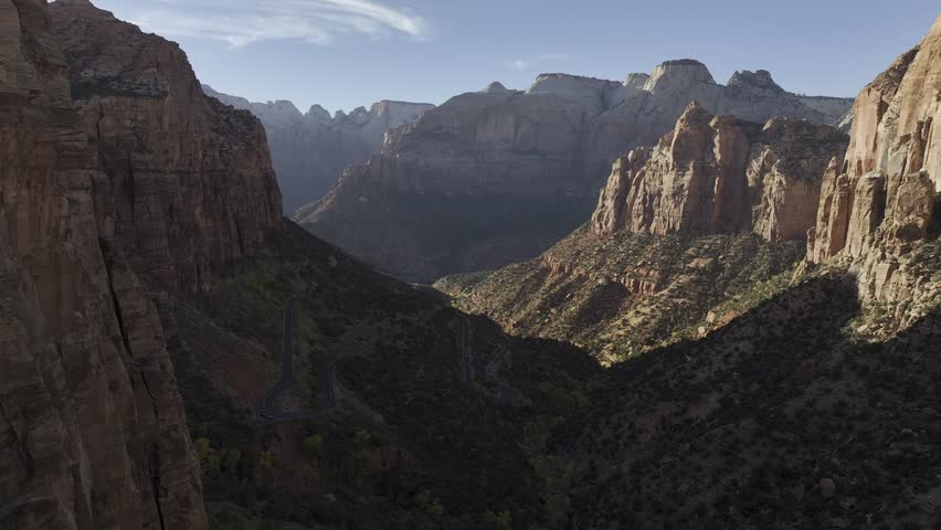 aerial view of Zion national park Utah, USA