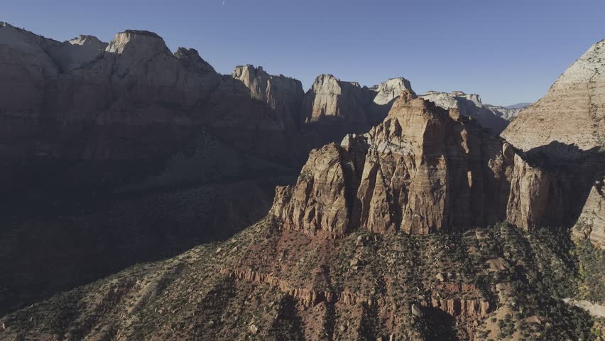 aerial view of Zion national park Utah, USA