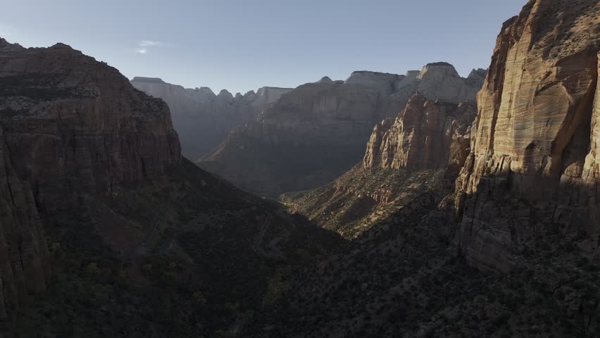aerial view of Zion national park Utah, USA