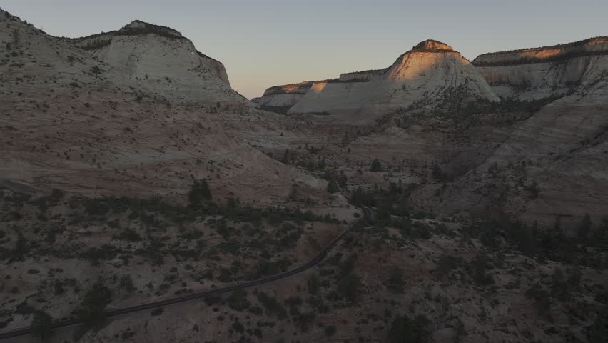 aerial view of Zion national park Utah, USA