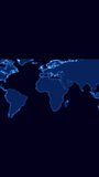 Glowing blue world map represents global data visualization. Night world map visualizes geography and digital networking. Night world map enhances visuals with atmospheric design. - Powered by Shutterstock - Get 15% off with code: PIKWIZARD15