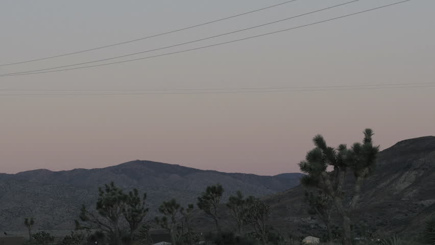 Scenery of Joshua Tree National Park At Dusk, California