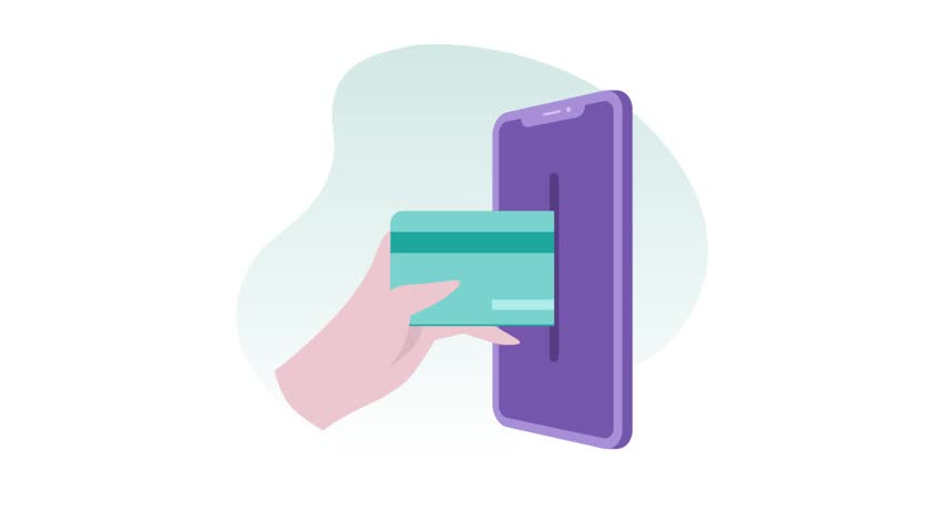 Modern link credit card animation perfect for online banking, secure payment, fintech, and digital wallet applications.