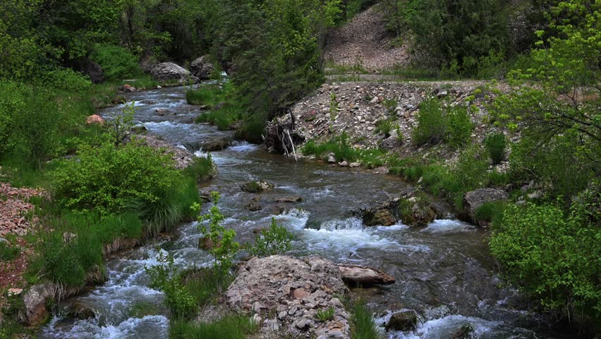Stream below Fifth Water Hot Springs Trail in Utah
