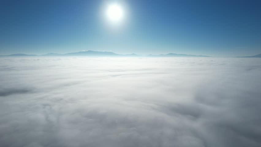 4k aerial vermont mountains amongst the fog