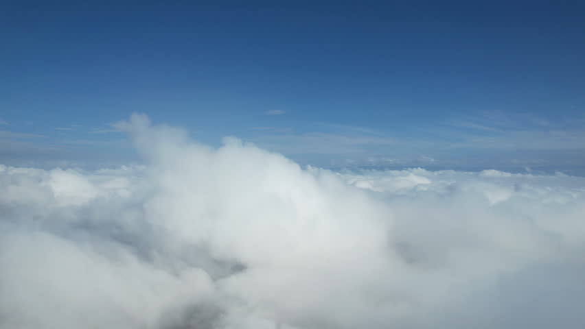 Majestic Sea of Clouds over Mountains Views Aerial