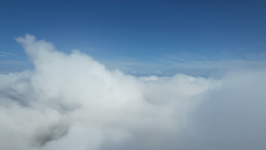 Majestic Sea of Clouds over Mountains Views Aerial