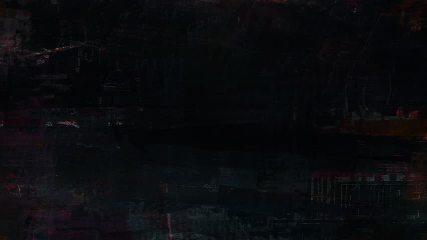 Animated abstract deep black grunge background with faint red and teal distressed traces, rough worn painted texture, subtle scratched paper-wall surface, dirty analog noise and heavy shadowy industrial atmosphere, creating a minimal dark urban overlay with raw damaged depth, noir mood and gritty contemporary texture character